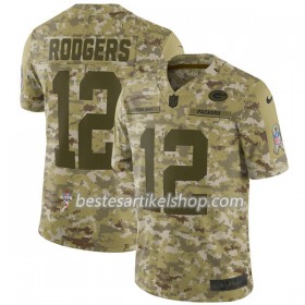 Herren Green Bay Packers Trikot Aaron Rodgers 12 Nike Salute To Service